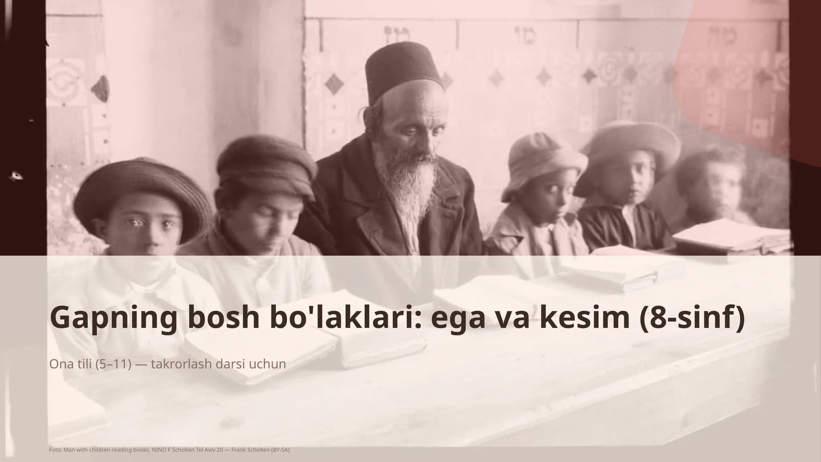 Gapning bosh bo'laklari: ega va kesim (8-sinf)