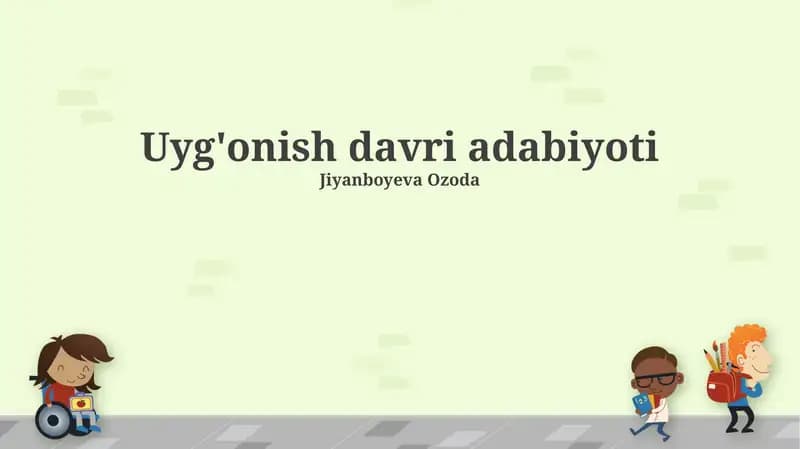 Uyg'onish davri adabiyoti