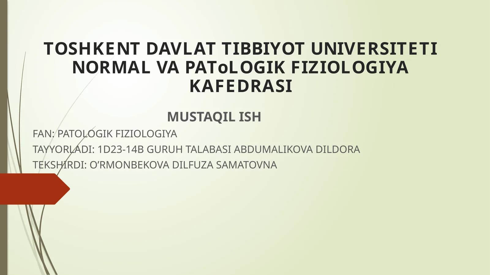 ONA QORNIDA RIVOJLANISHPATOLOGIYASINIMA