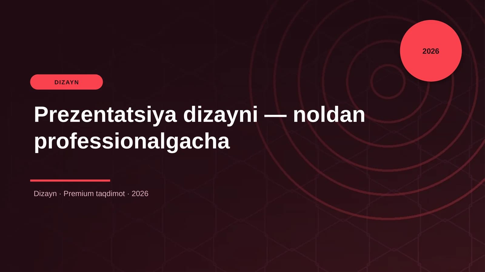 Prezentatsiya dizayni - noldan professionalgacha