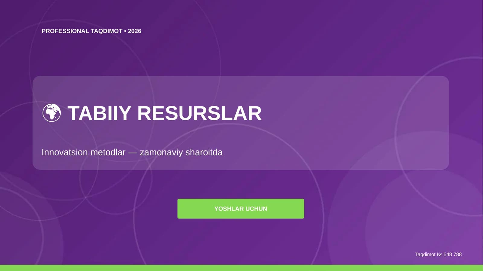 TABIIY RESURSLAR