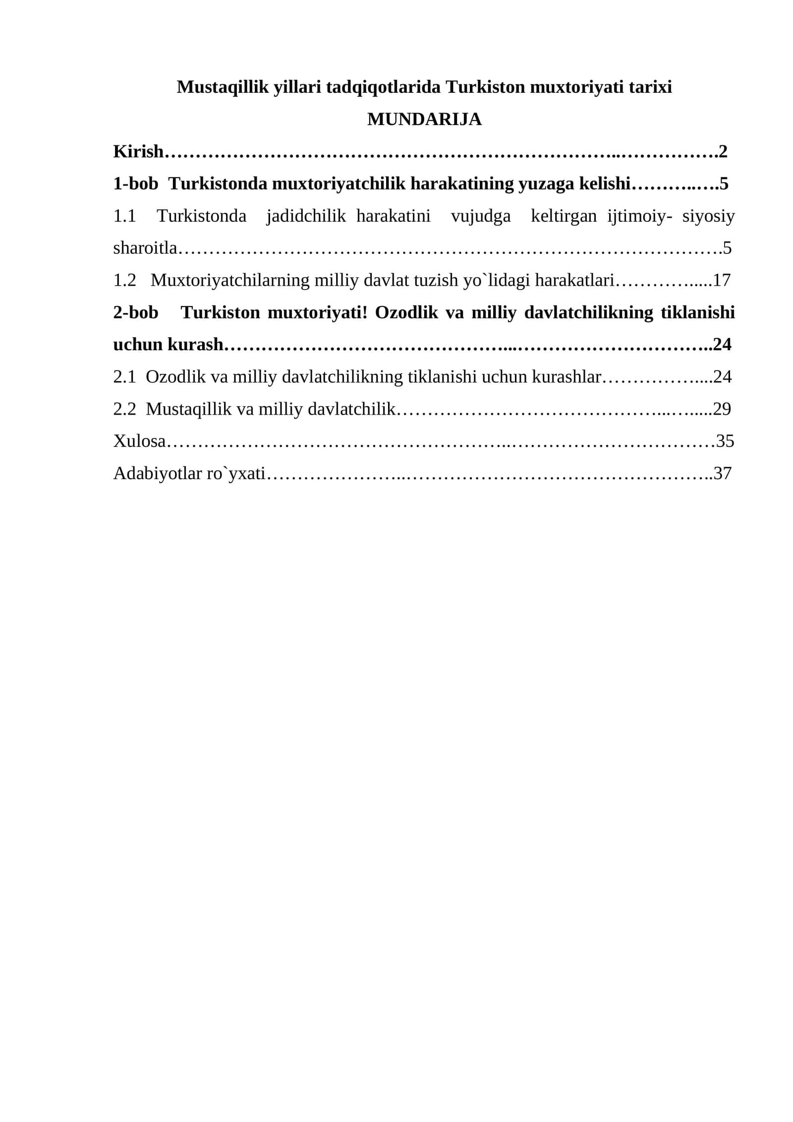 Turkiston muxtoriyati tarixi