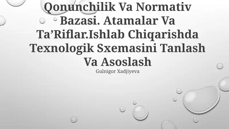Biologik Faol Moddalarning Qonunchilik Va Normativ Bazasi
