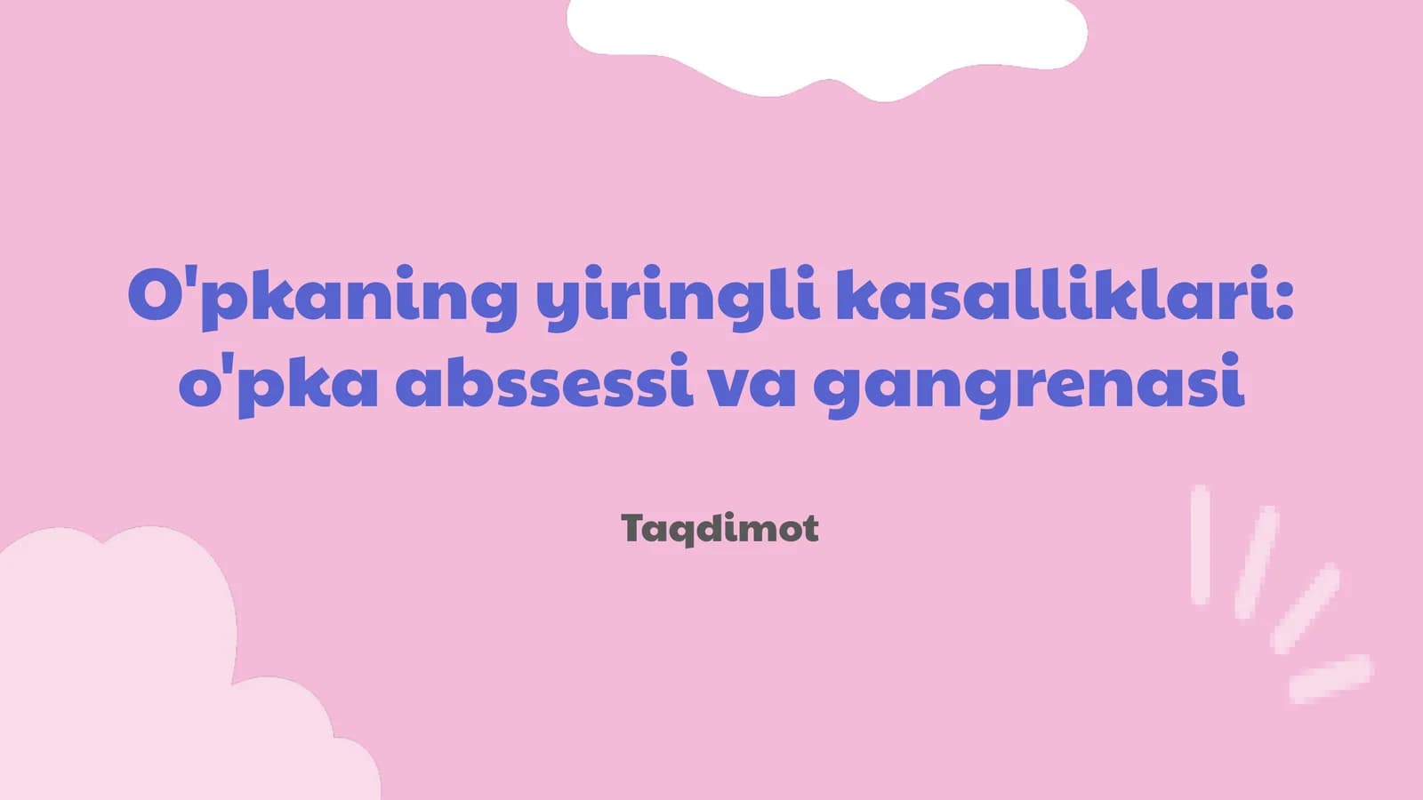 Öpka yiringli kasalliklari