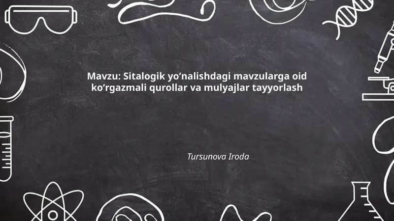 Sitologik hujayra tuzilishini 3D mulyaj tayyorlash