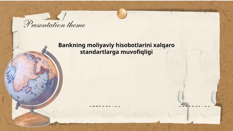 Bank moliyaviy hisobotlarida IFRSga o‘tish va muvofiqlik