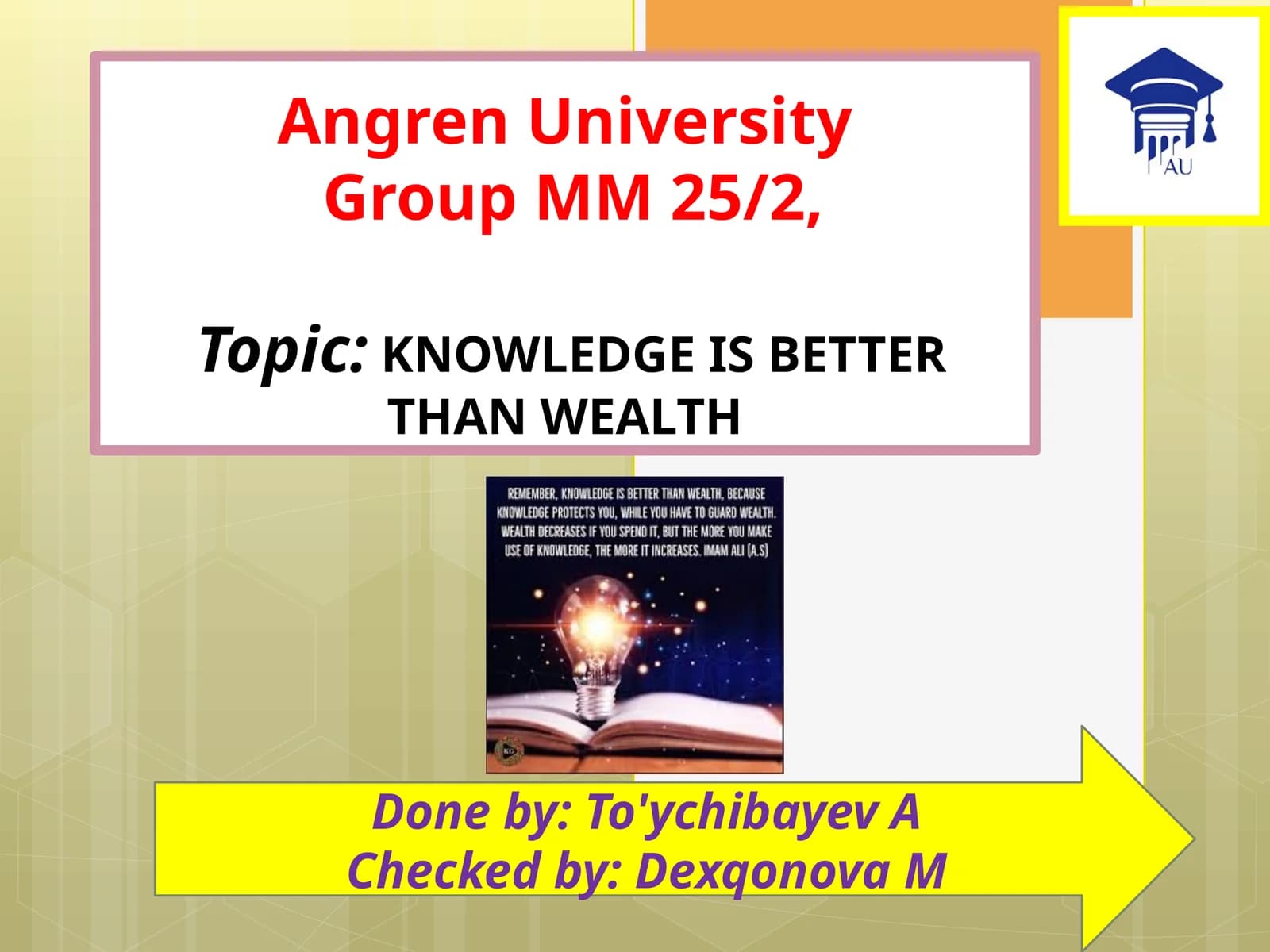 Definition of Knowledge and Wealth