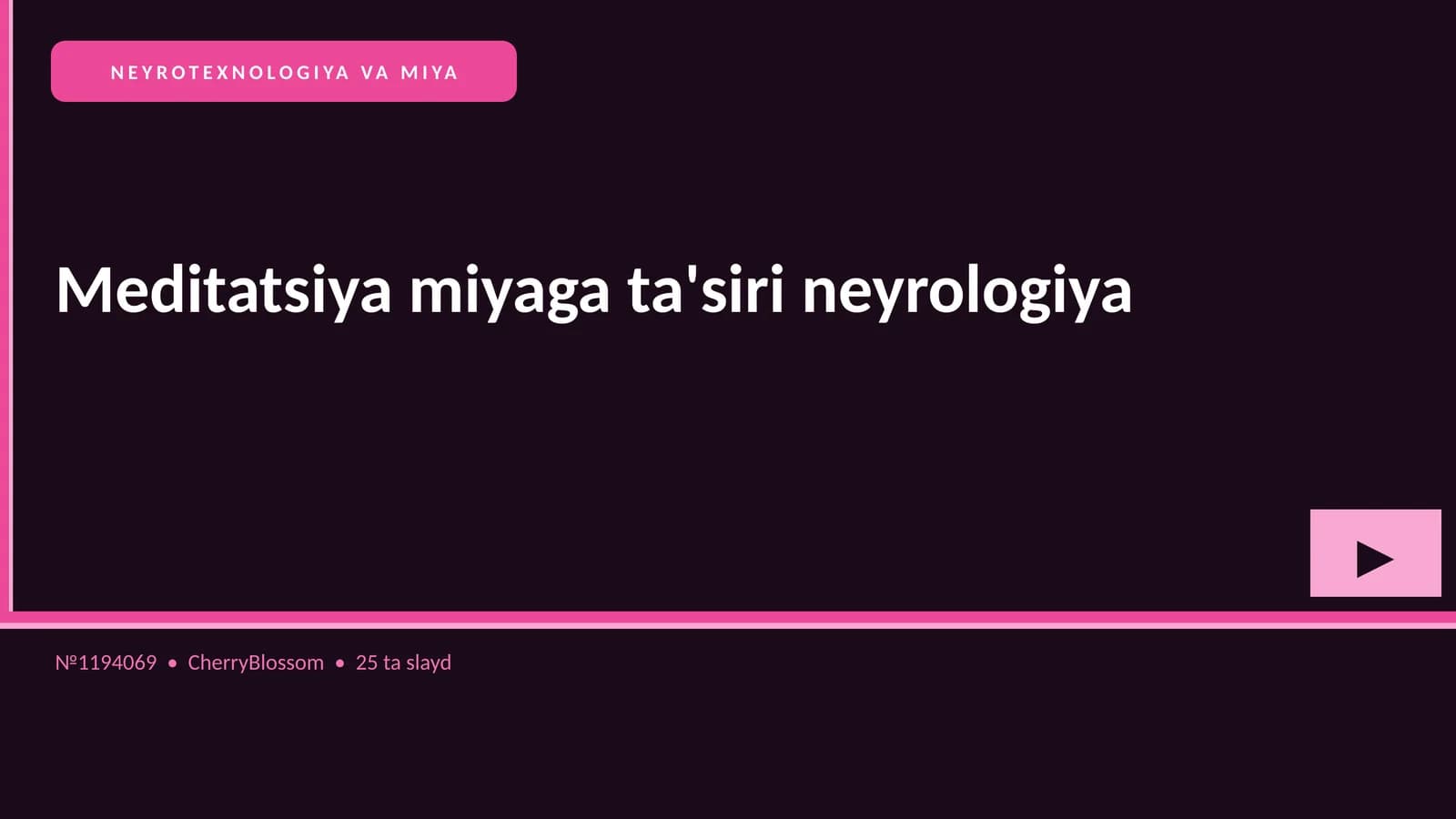 NEYROTEXNOLOGIYA VA MIYA