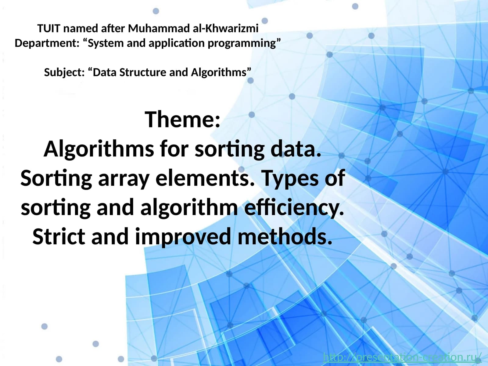 Sorting Algorithms