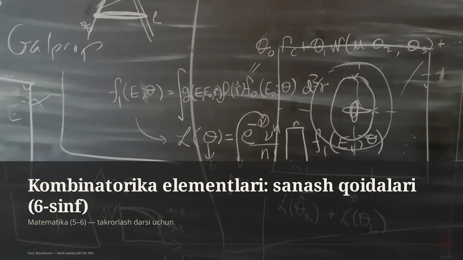 Kombinatorika elementlari: sanash qoidalari (6-sinf)