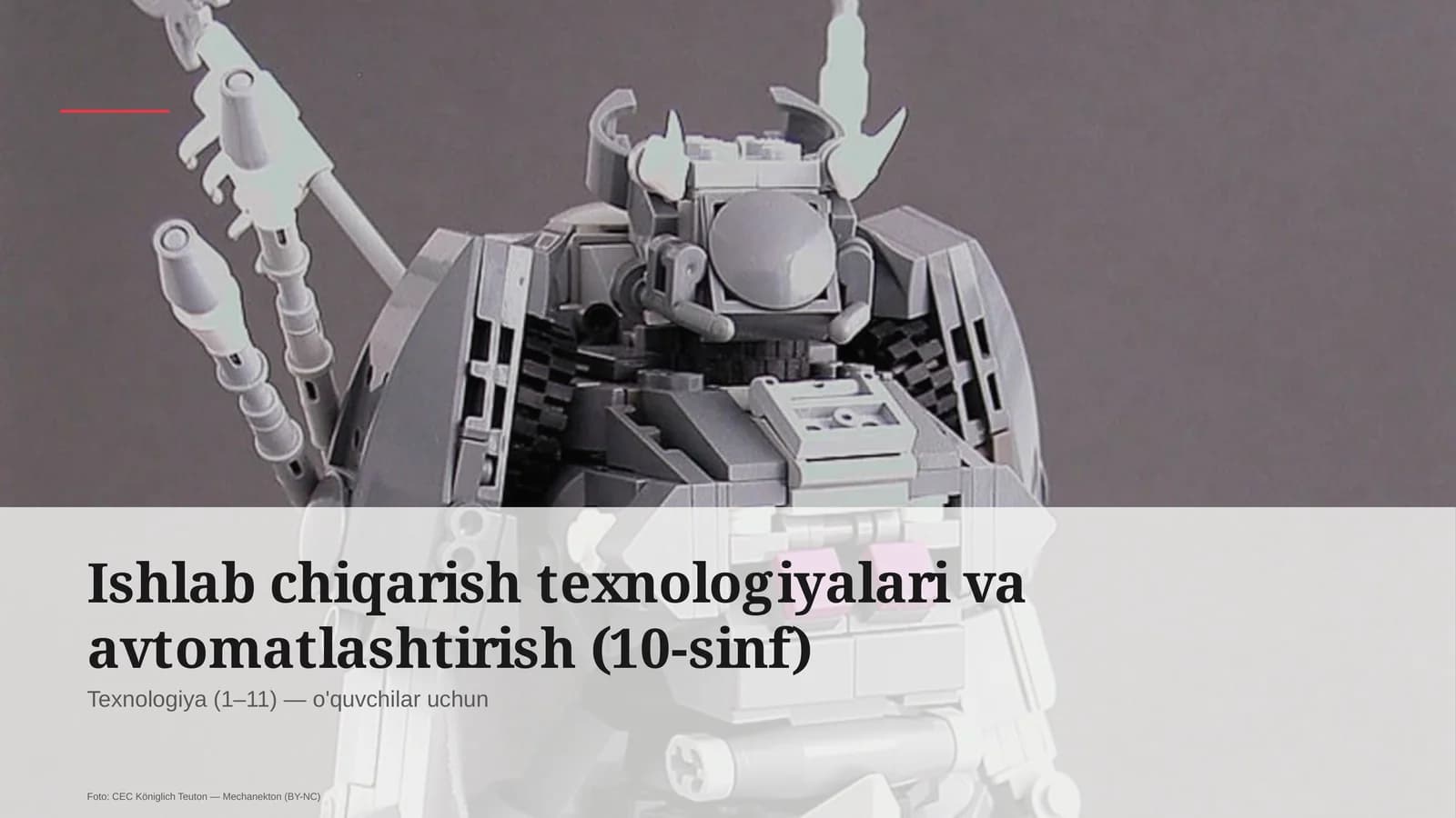 Ishlab chiqarish texnologiyalari va avtomatlashtirish (10-sinf)