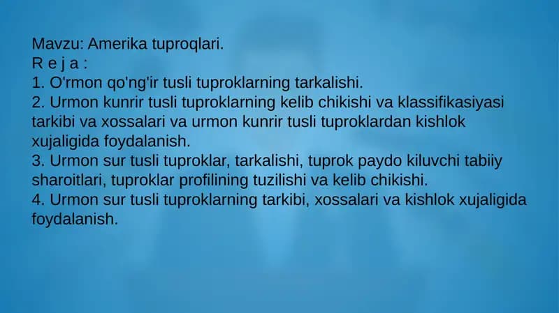 Amerika tuproqlari