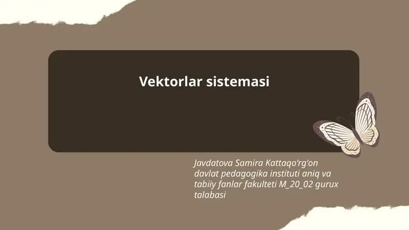 Vektorlar sistemasi