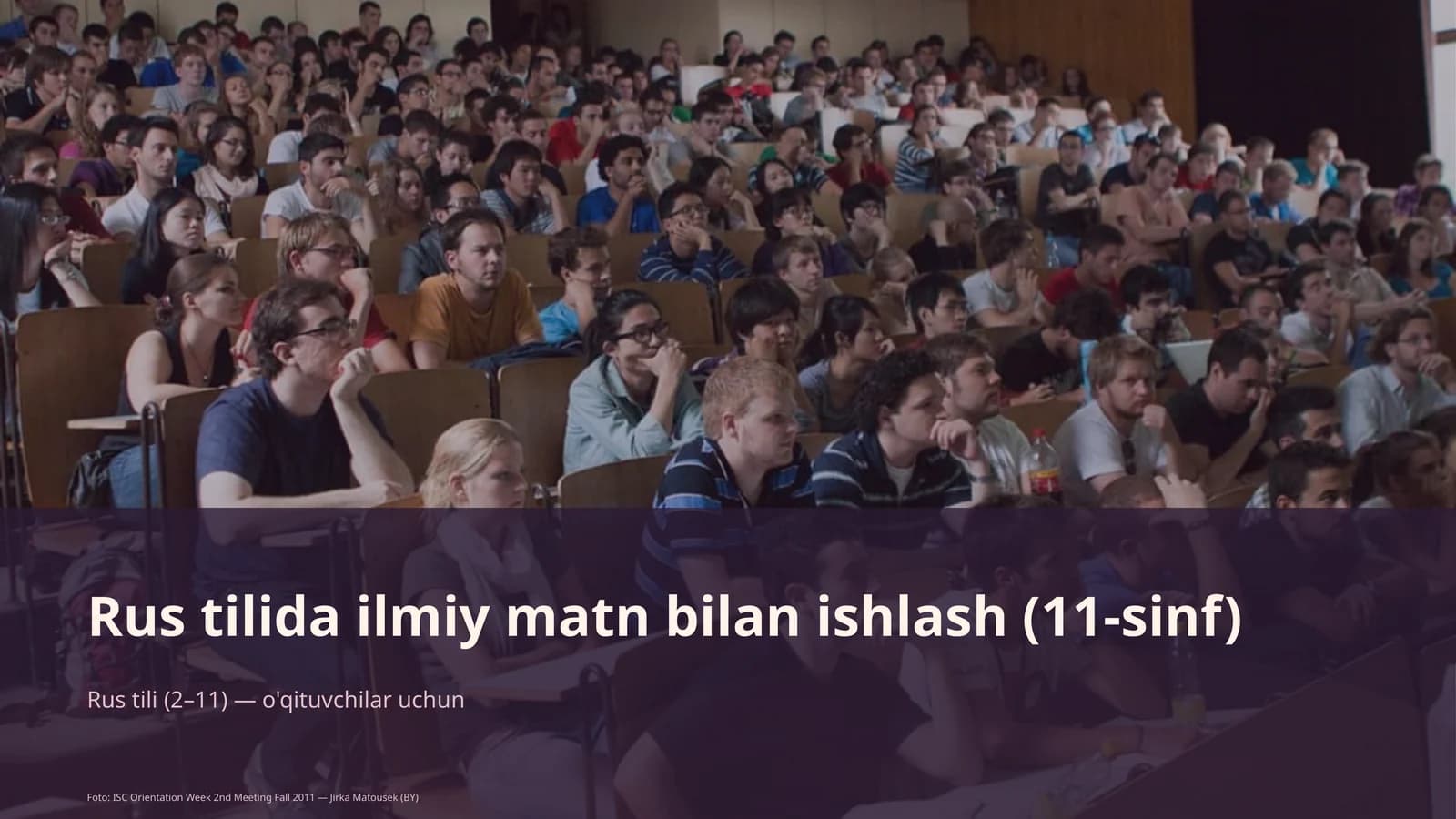 Rus tilida ilmiy matn bilan ishlash (11-sinf)