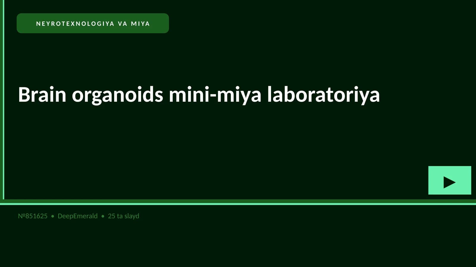 Brain organoids mini-miya laboratoriya