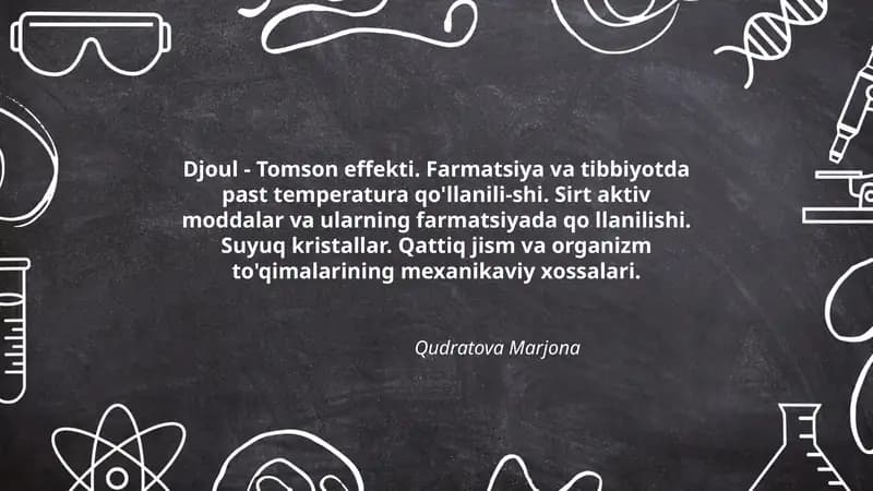 Djoul - Tomson effekti