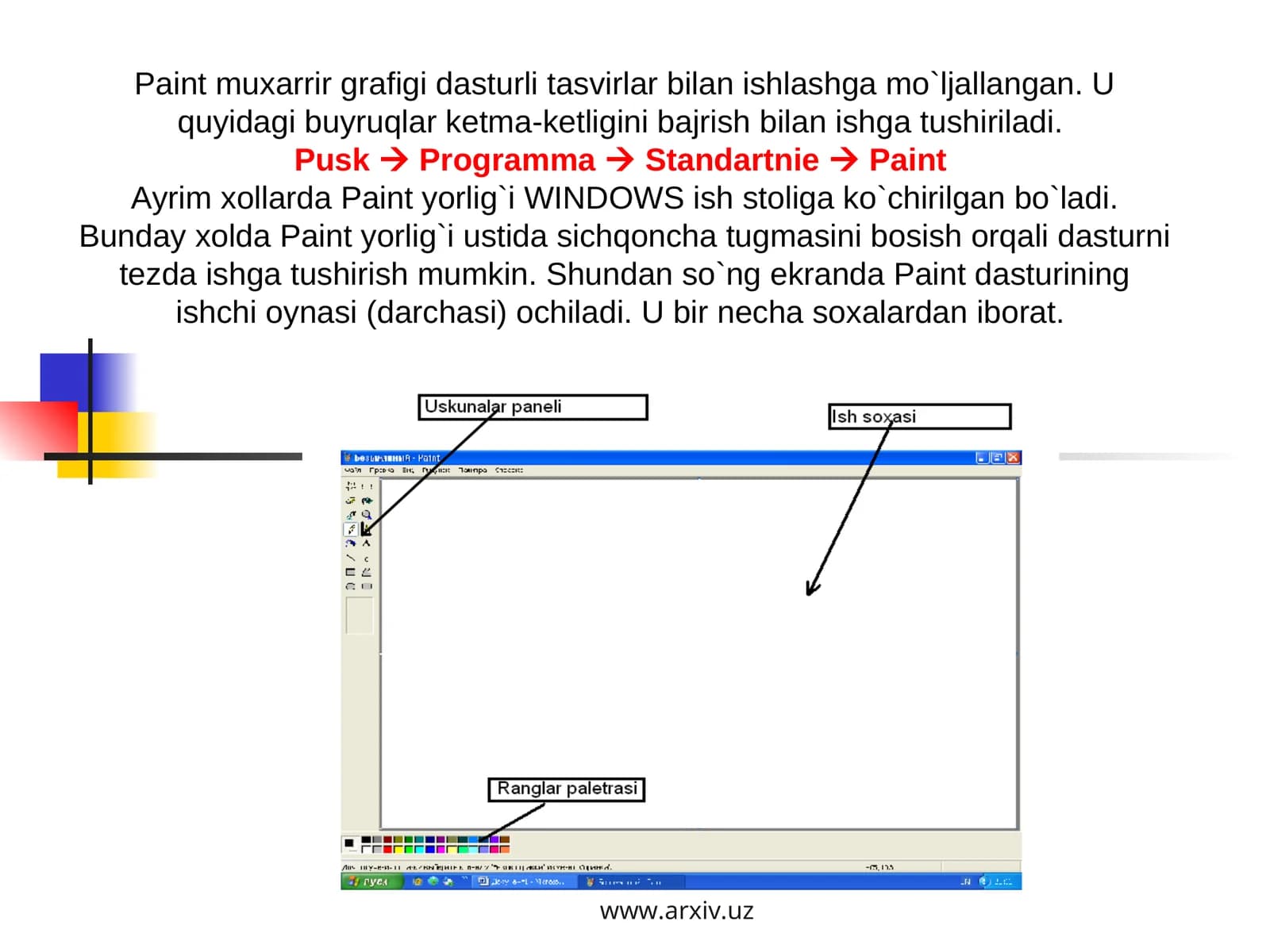 Paint muxarrir grafigi dasturi
