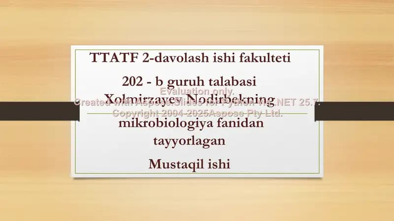 TTATF 2-davolash ishi fakulteti