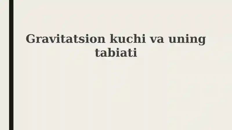Gravitatsiya
