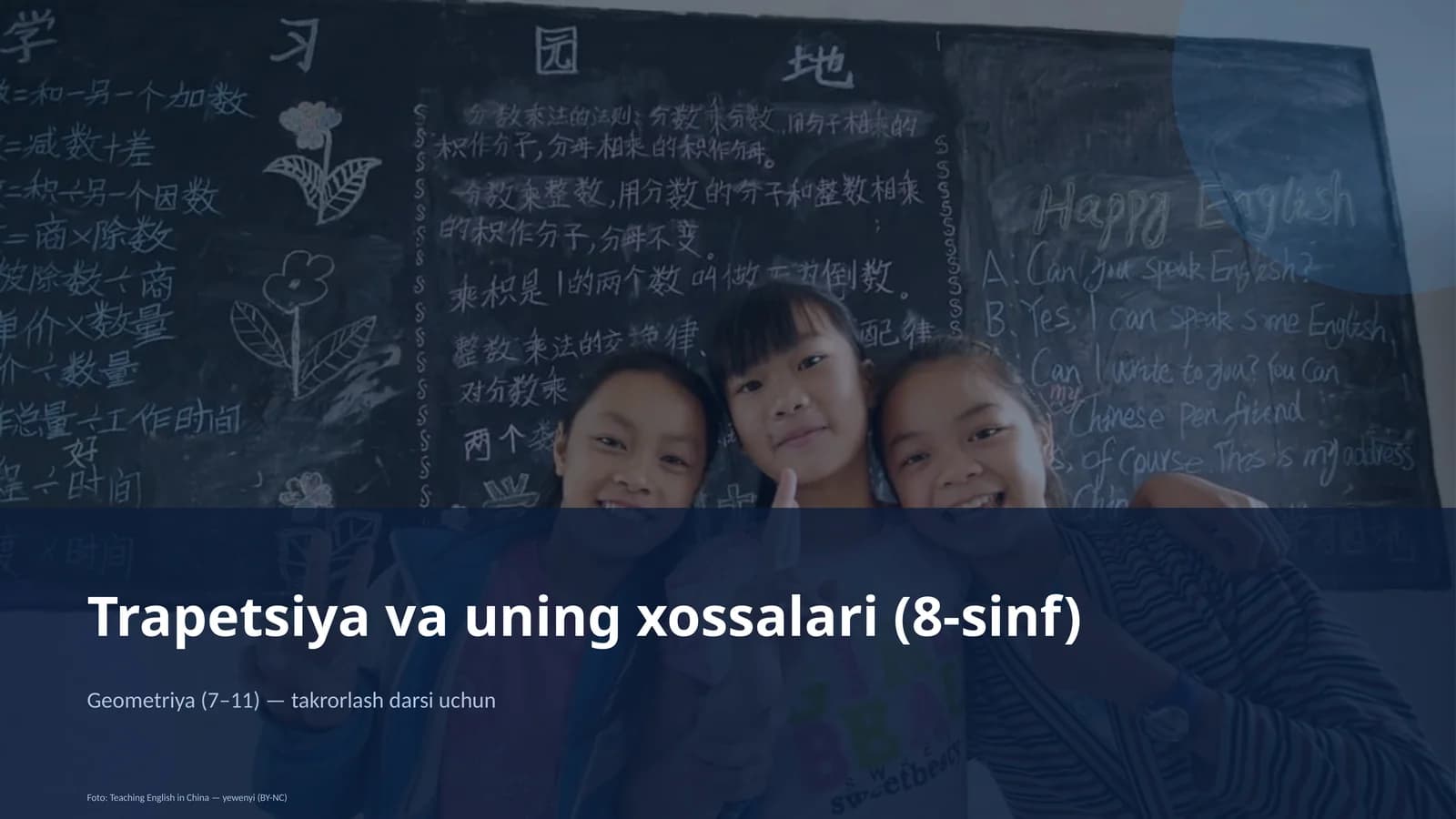 Trapetsiya va uning xossalari (8-sinf)