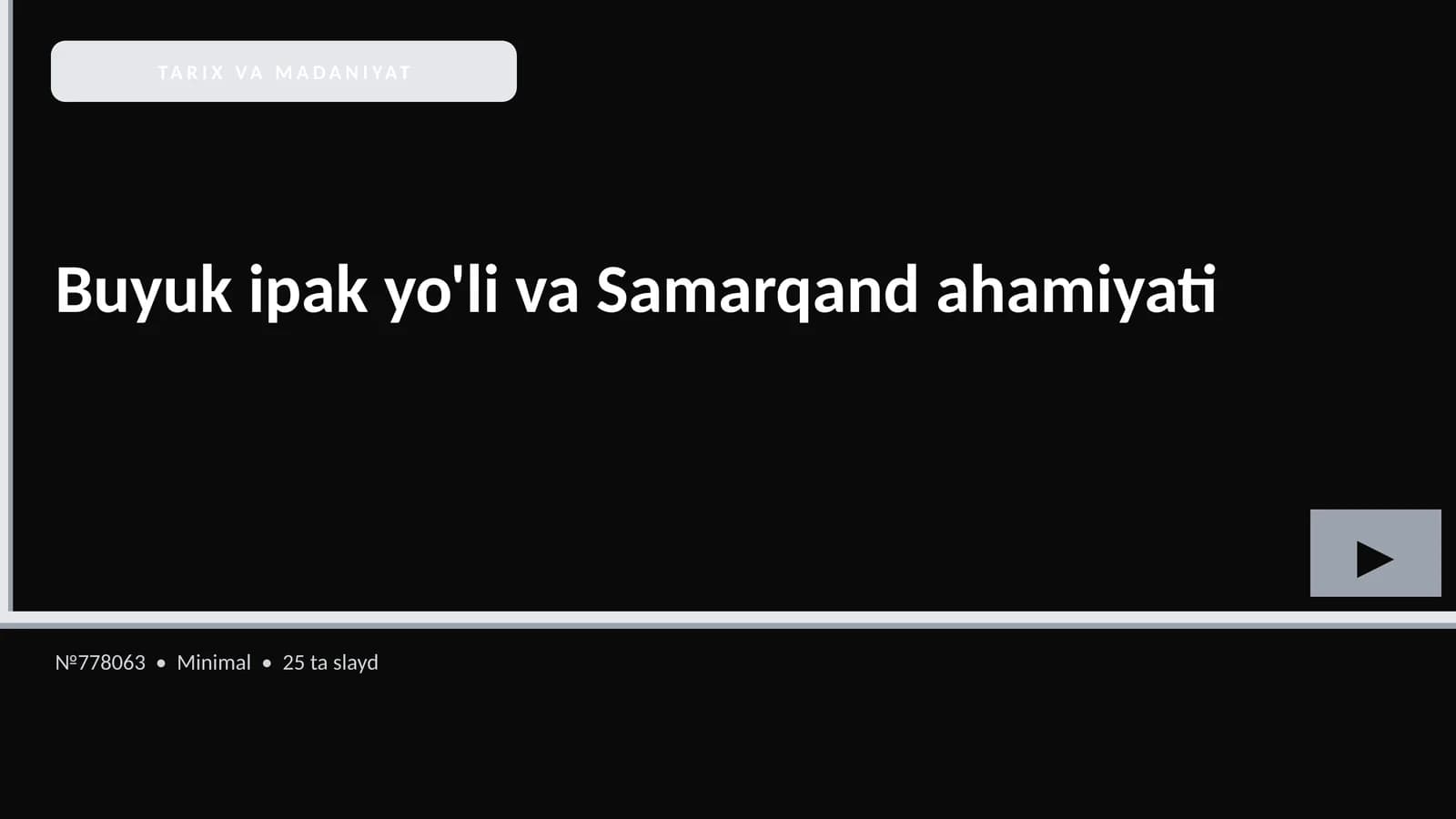 Buyuk ipak yo'li va Samarqand ahamiyati