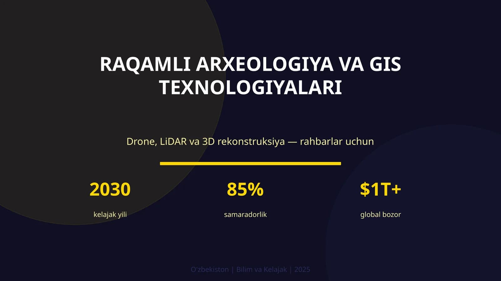 RAQAMLI ARXEOLOGIYA VA GIS TEXNOLOGIYALARI