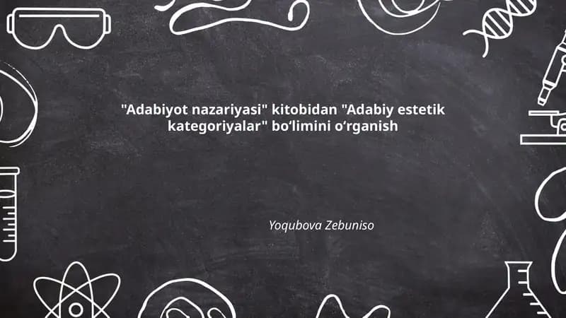 Adabiy estetik kategoriyalar