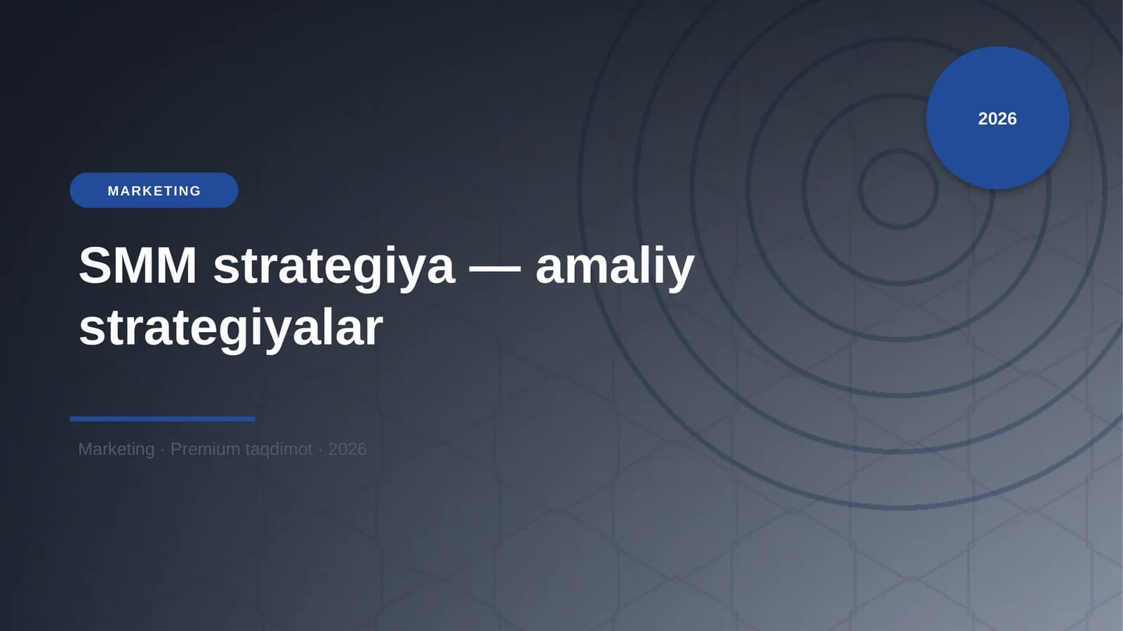 SMM strategiya — amaliy strategiyalar