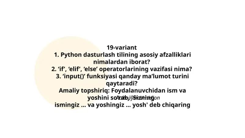Python dasturlash tilining asosiy afzalliklari