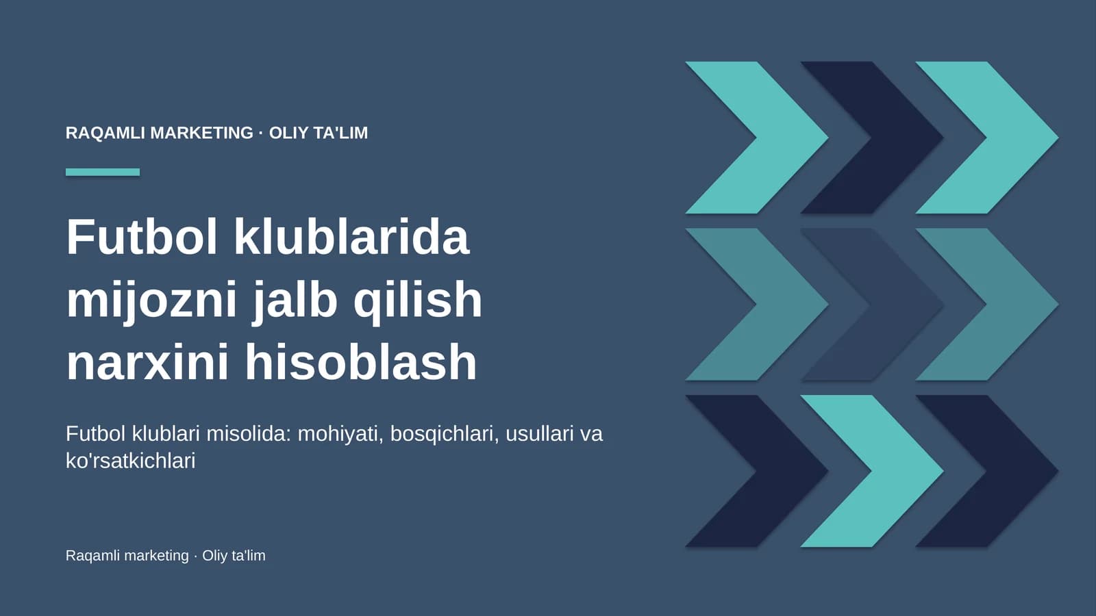 futbol klublarida mijozni jalb qilish narxini hisoblash 5361