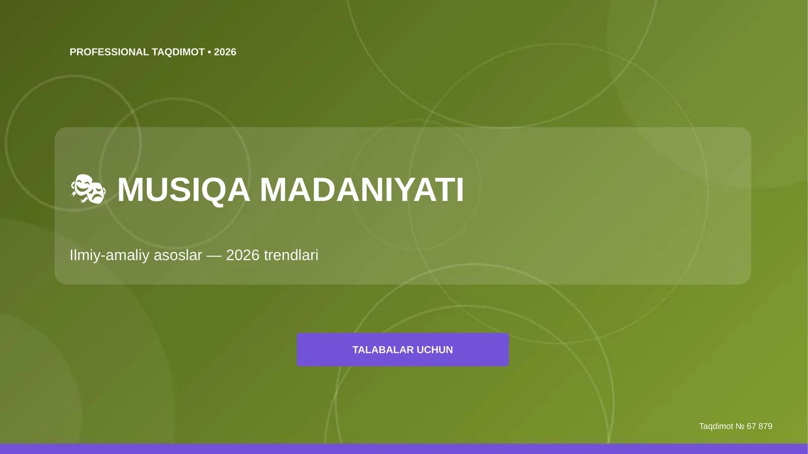 Musiqa madaniyati: ilmiy-amaliy asoslar (2026 trendlari) [talabalar uchun]