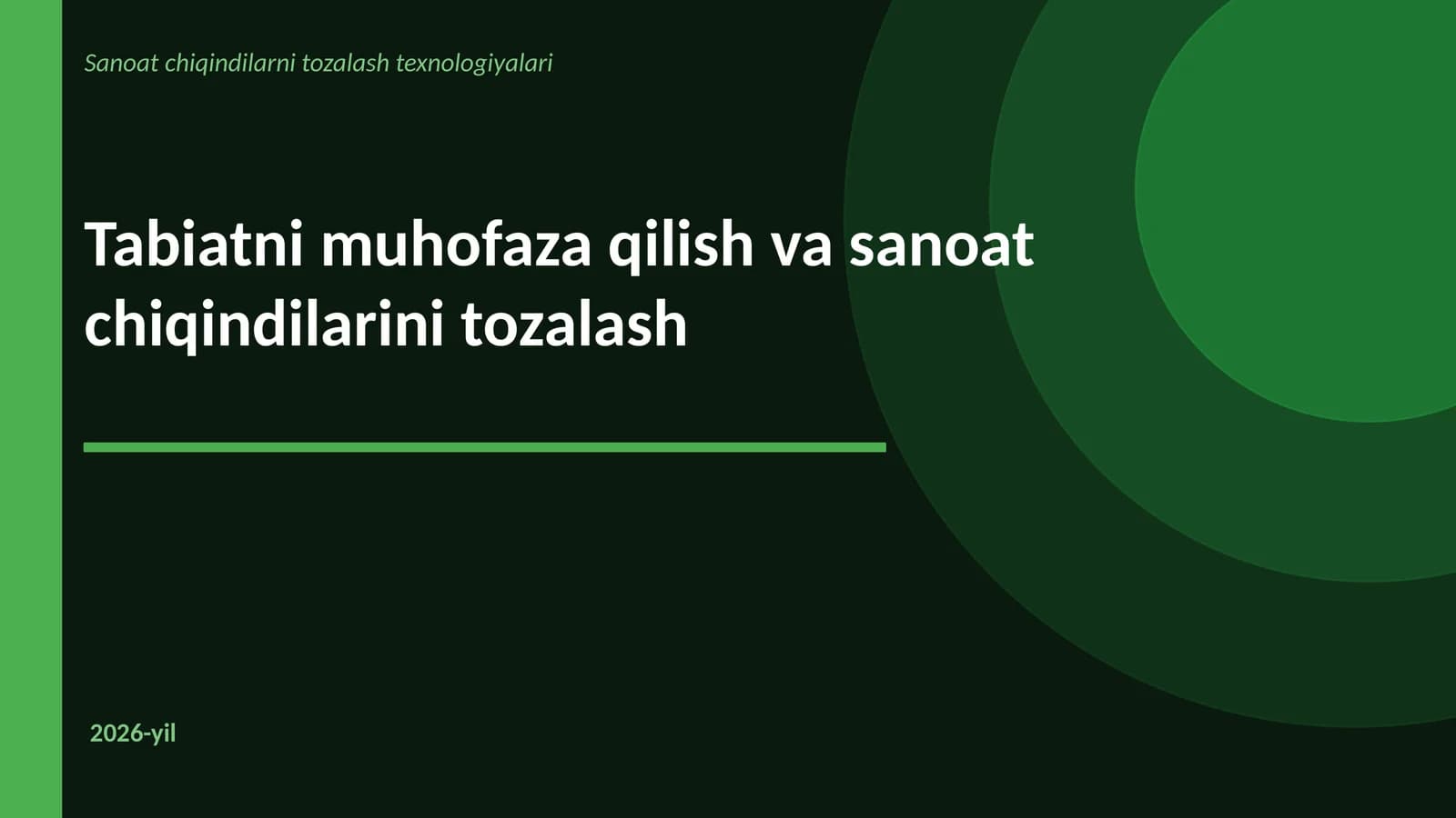 Sanoat chiqindilarni tozalash texnologiyalari