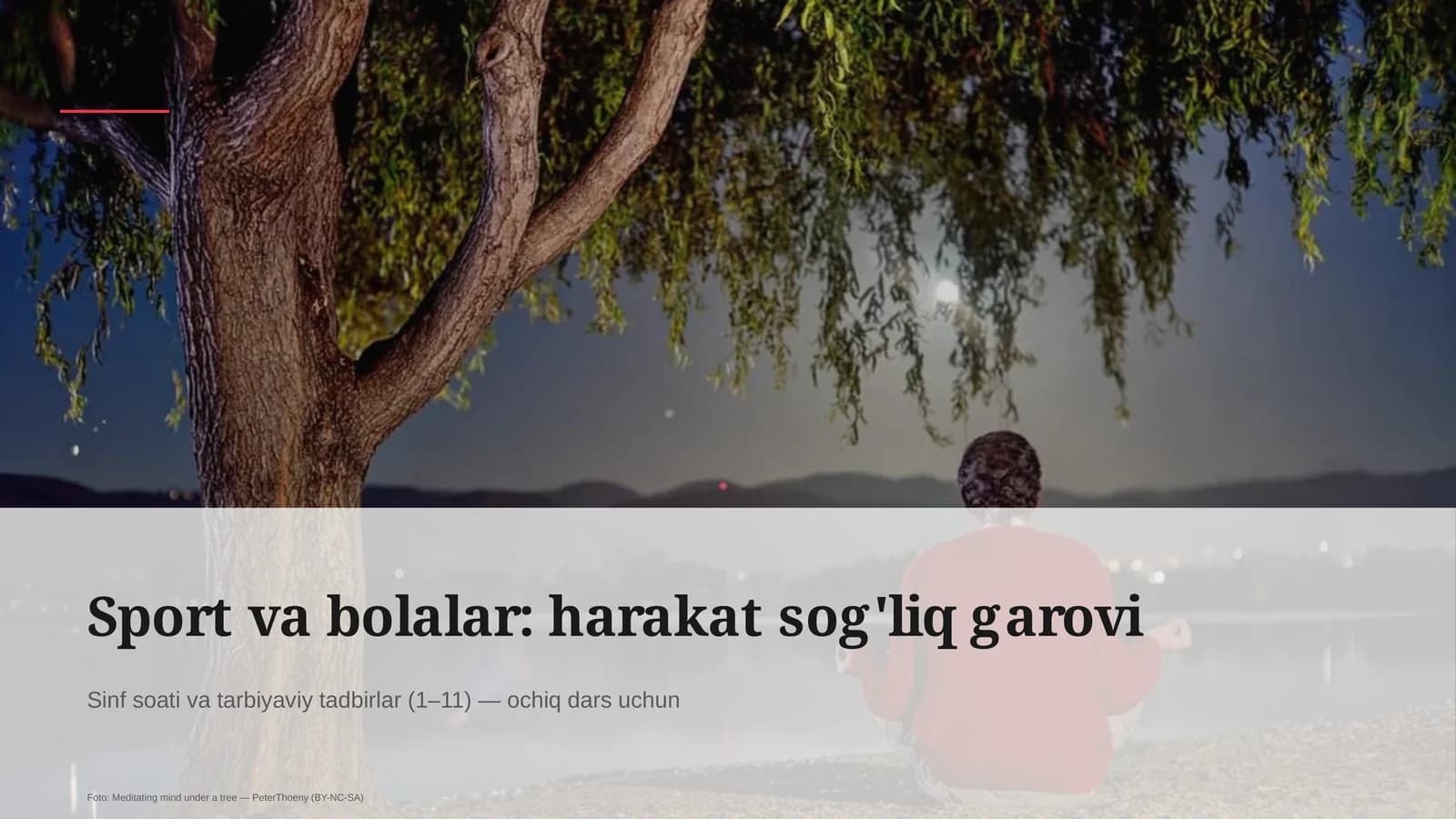 Sport va bolalar: harakat sog'liq garovi