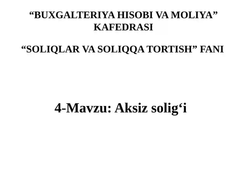 Aksizsolig‘i
