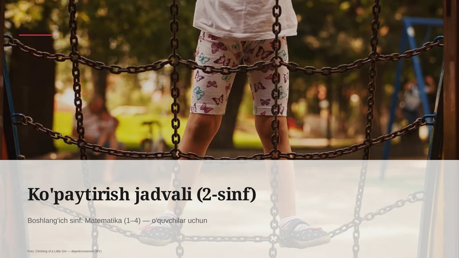 Ko'paytirish jadvali (2-sinf)