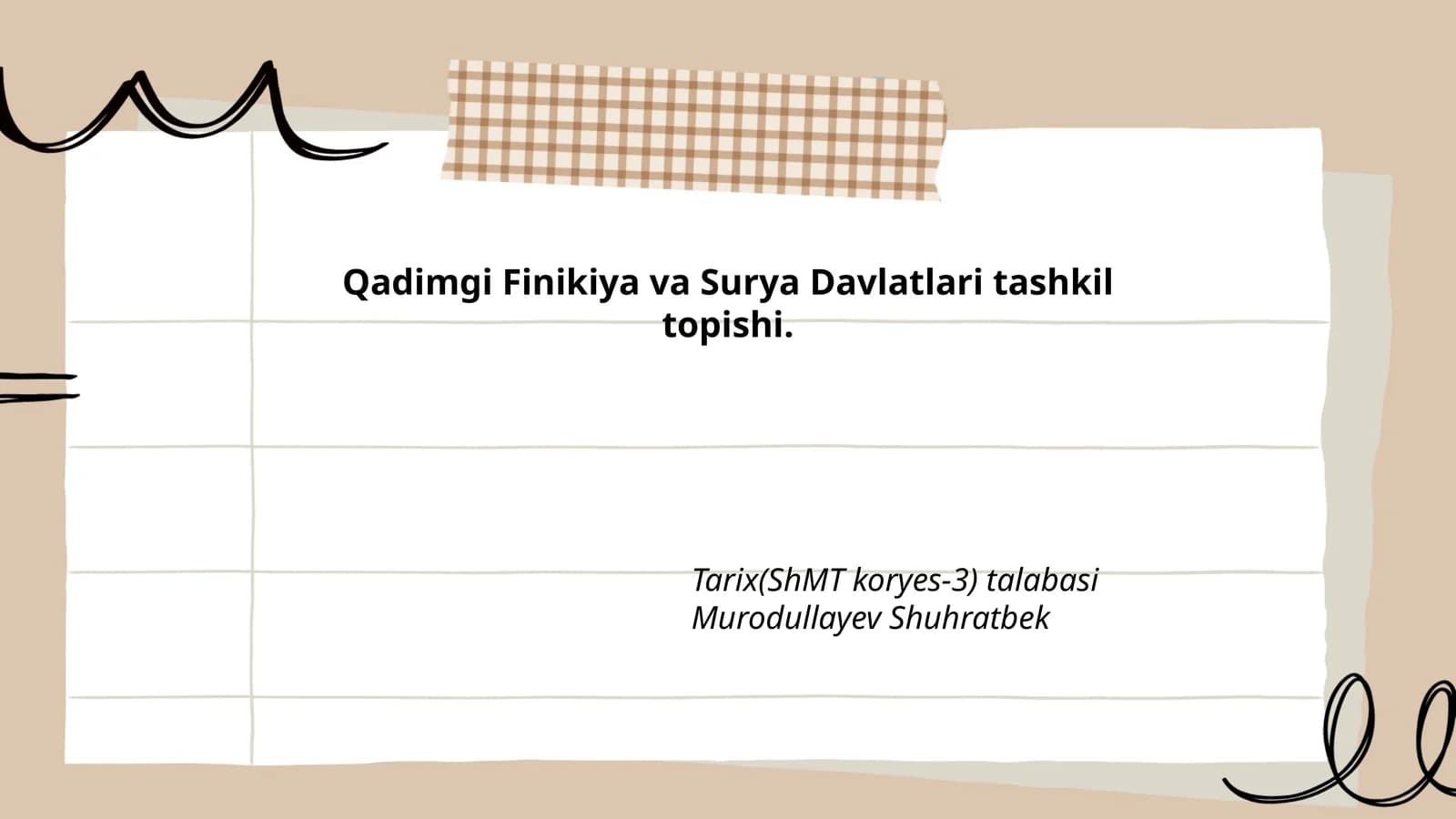 Qadimgi Finikiya va Surya Davlatlari tashkil topishi