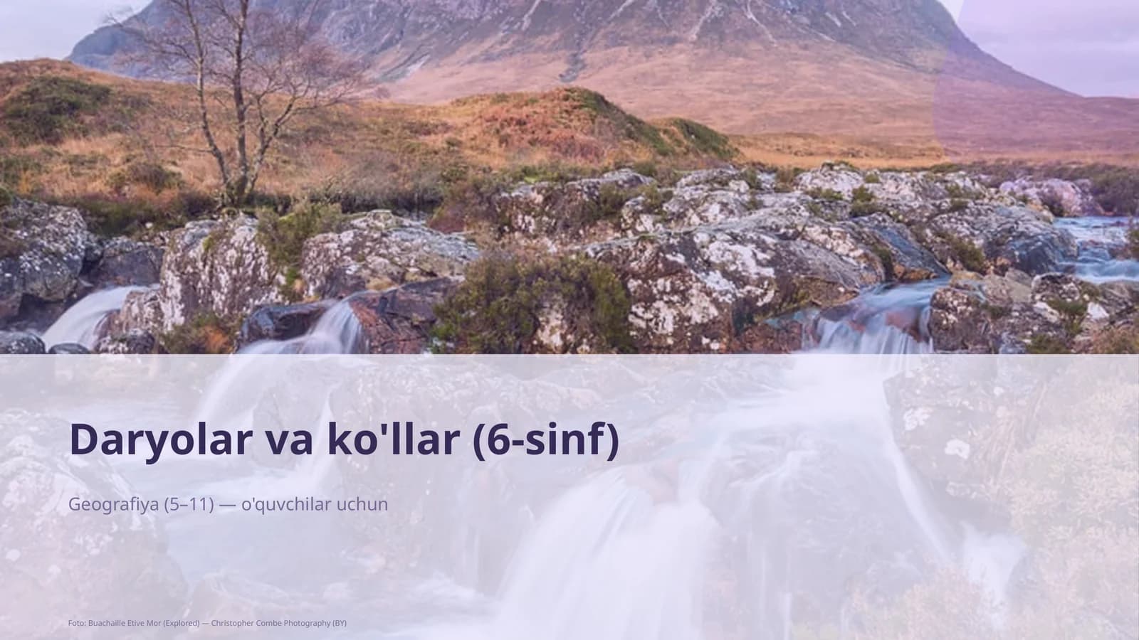 Daryolar va ko'llar (6-sinf)
