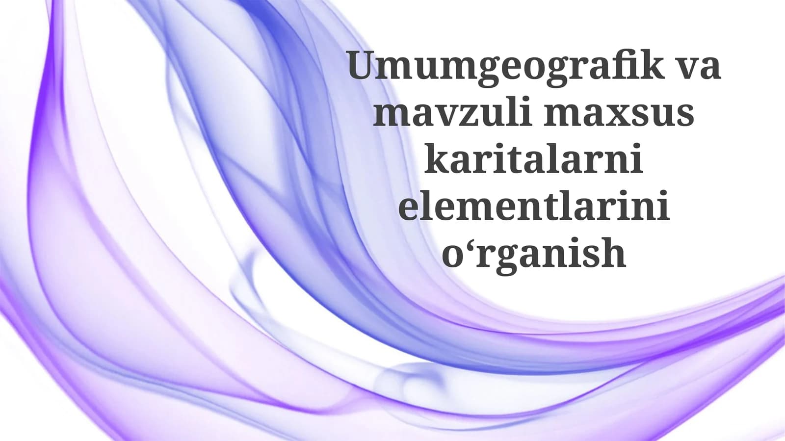 Umumgeografik va mavzu maxsus karitalar