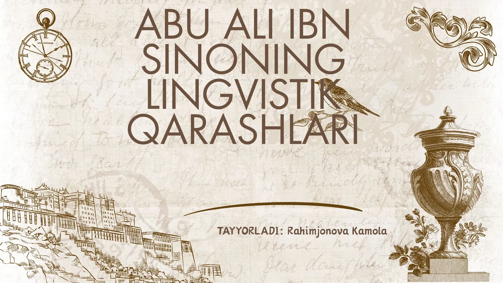 Abu Ali Ibn Sinoning Lingvistik Qarashlari