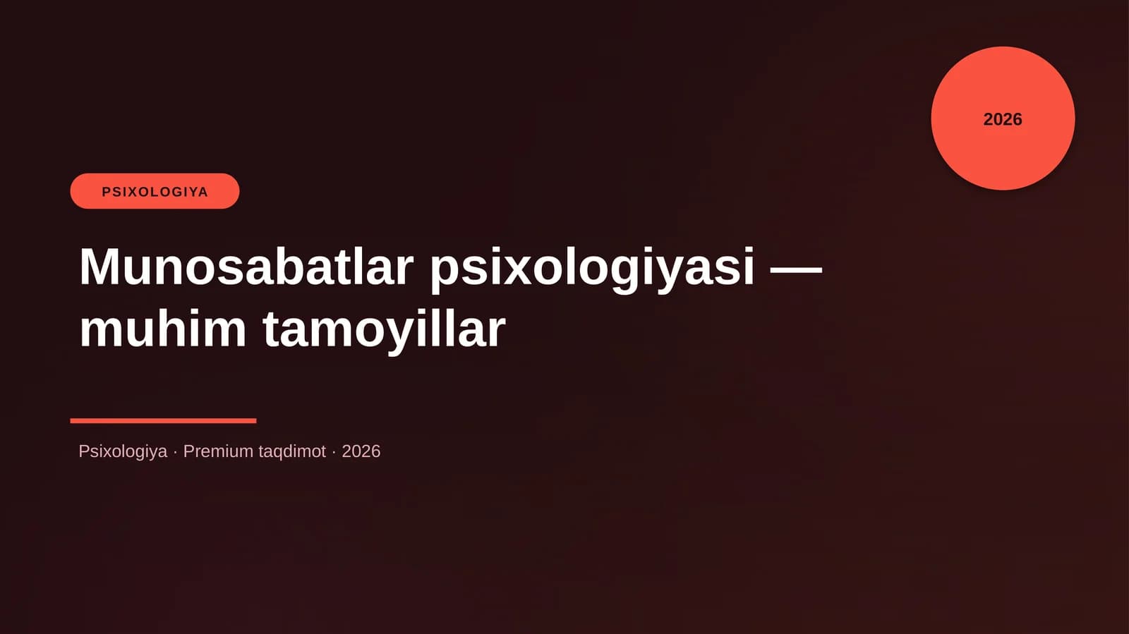 Munosabatlar psixologiyasi — muhim tamoyillar