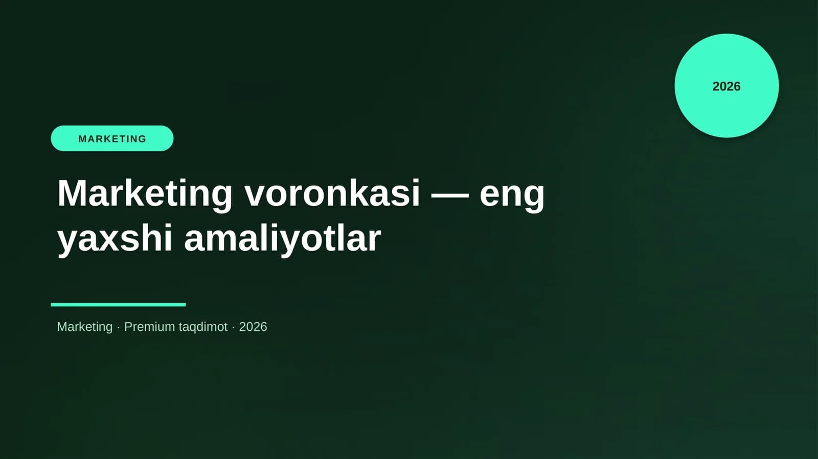 Marketing voronkasi — eng yaxshi amaliyotlar