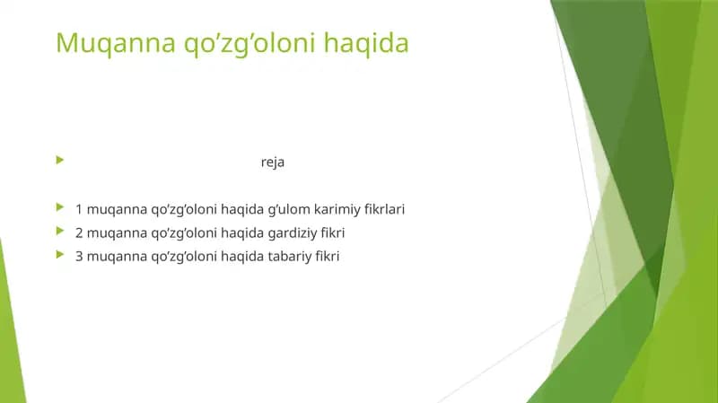 Muqanna qo’zg’oloni haqida