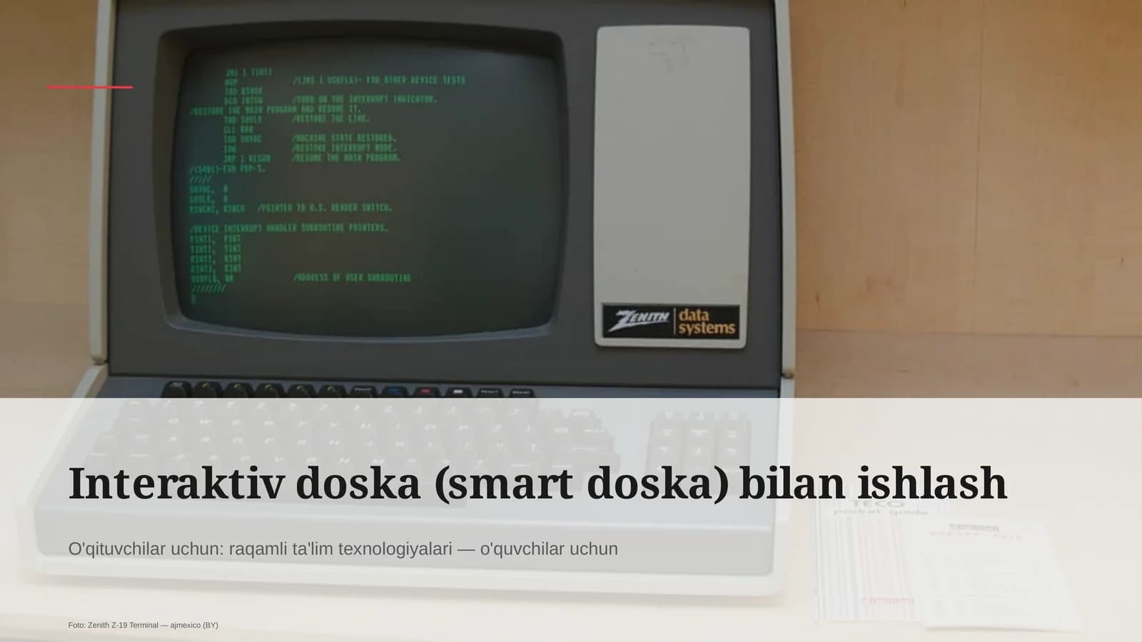 Interaktiv doska (smart doska) bilan ishlash