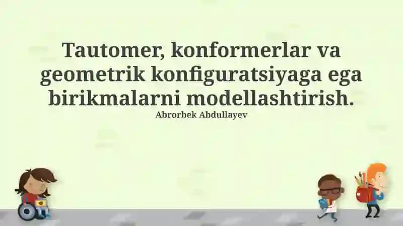 Tautomerlar, Konformerlar va Geometrik Izomerlar: Asoslar va Usullar