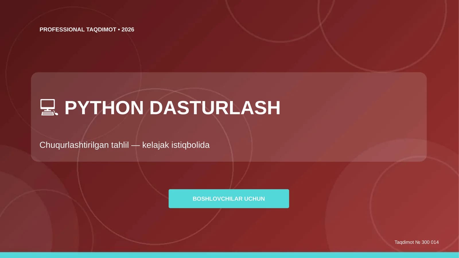 PYTHON DASTURLASH