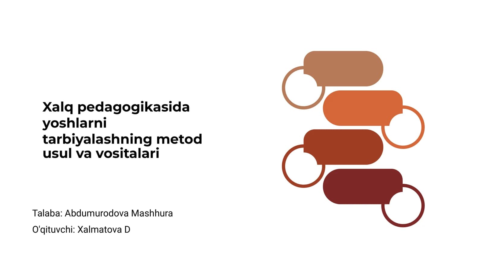 Xalq pedagogikasida yoshlarni tarbiyalashning metod usul va vositalari