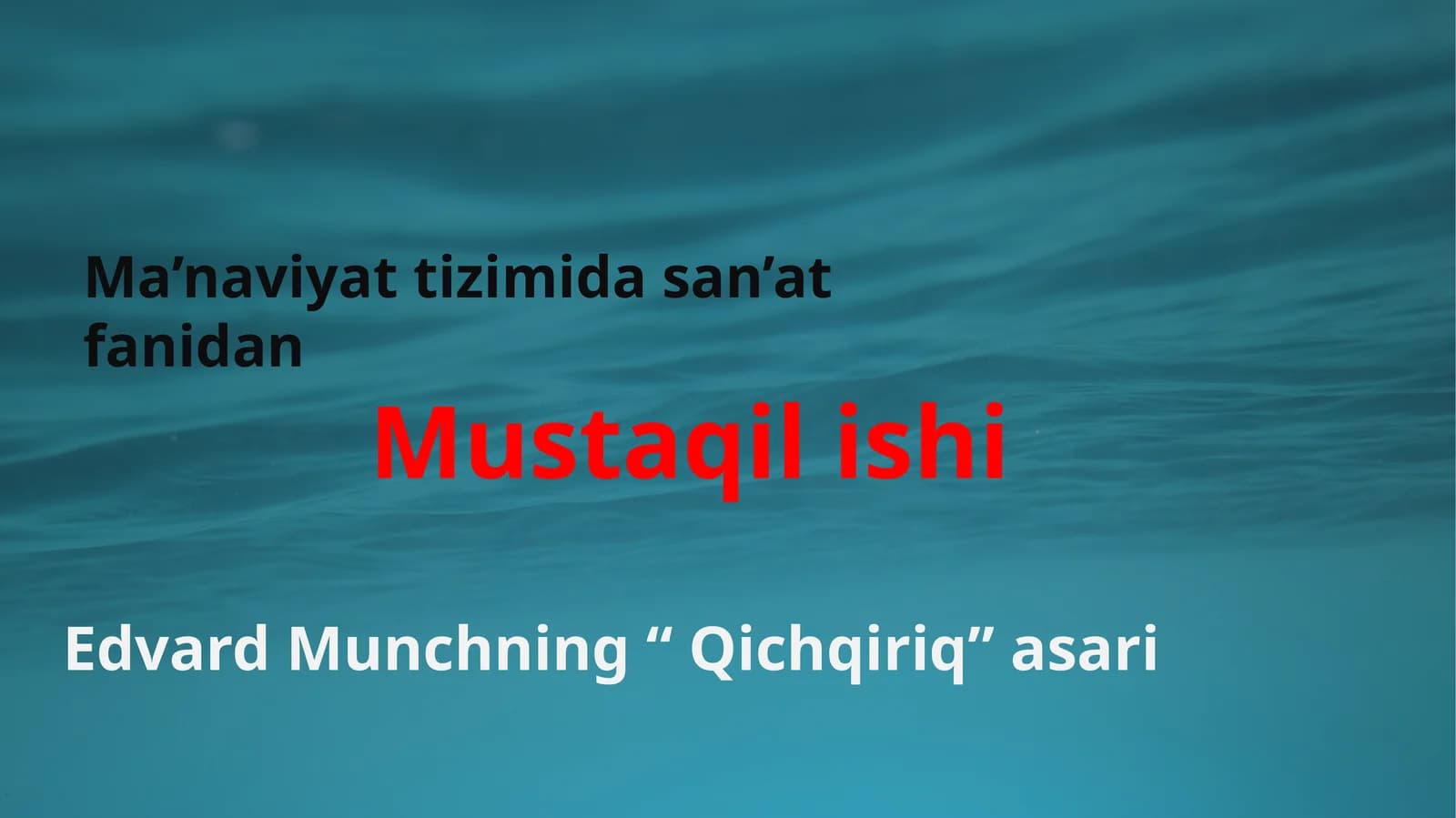 Edvard Munchning“Qichqiriq”asari