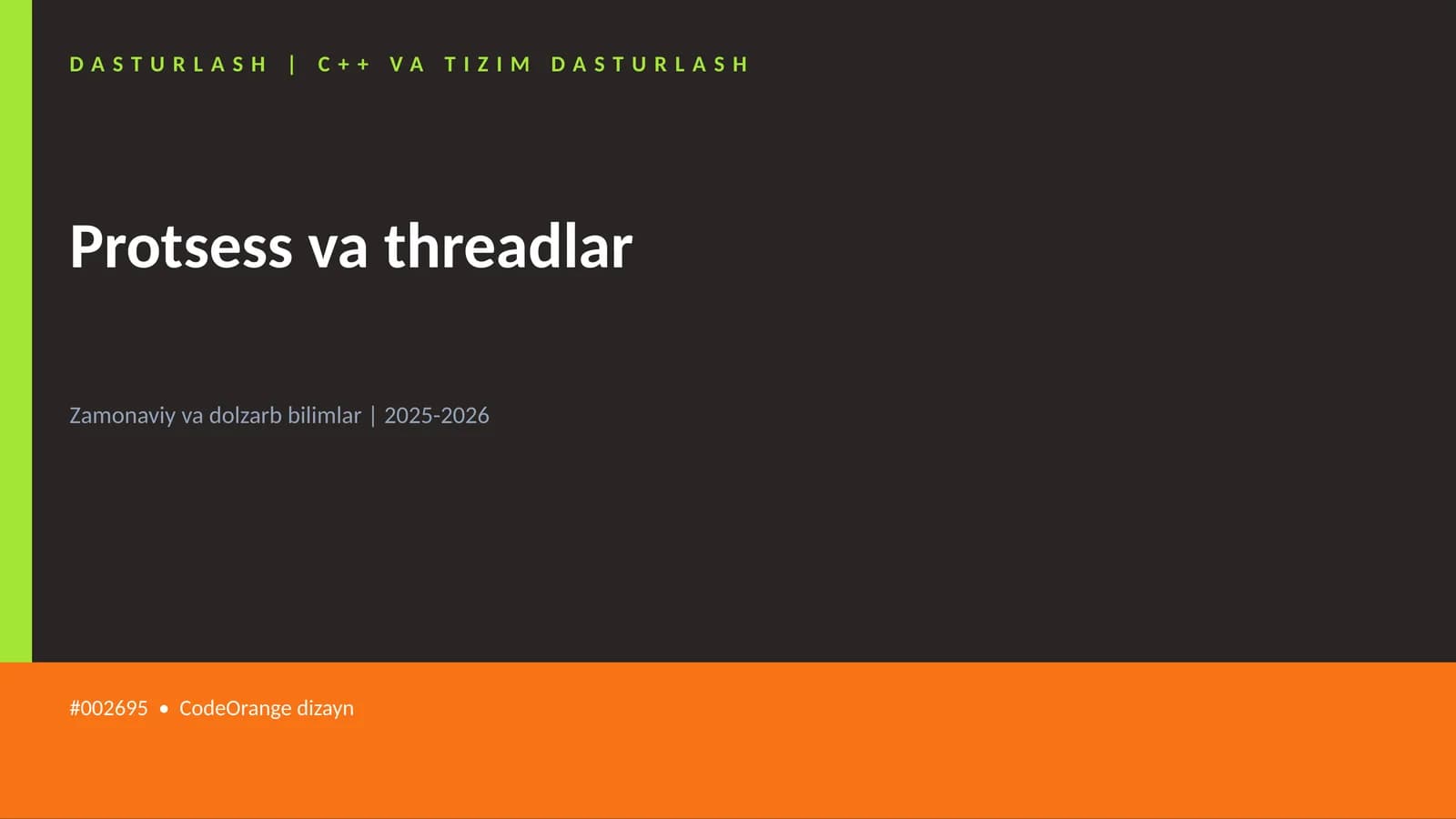 Protsess va threadlar