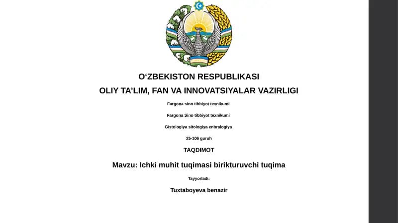 Ichki muhit tuqimasi birikturuvchi tuqima