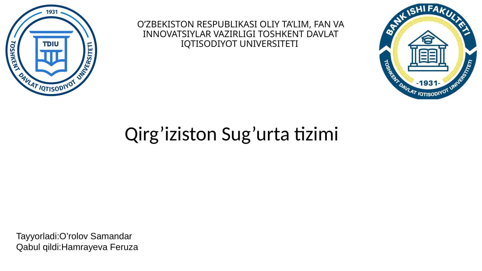 Qirg’iziston Sug’urta tizimi